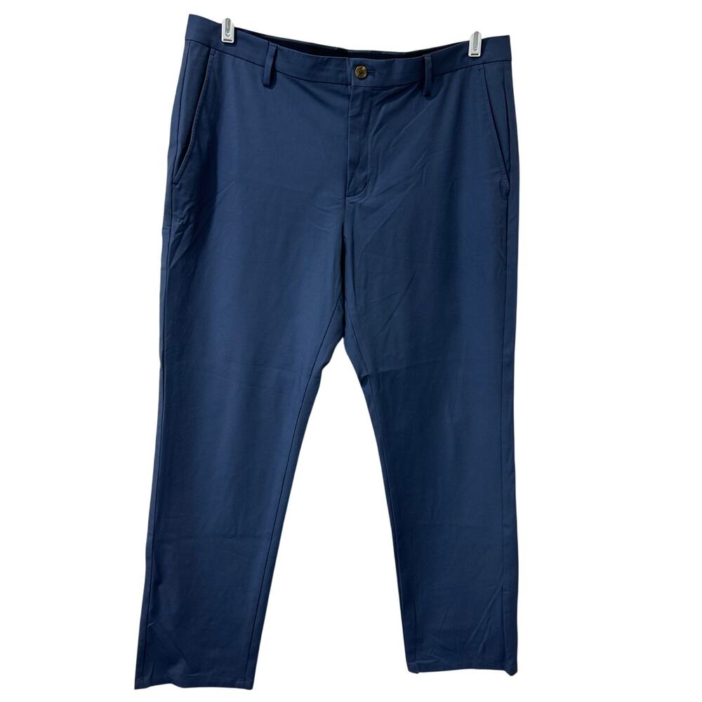 Joseph A. Bank Mens Size 38x32 Tailored Fit Blue Traveler Pants Business